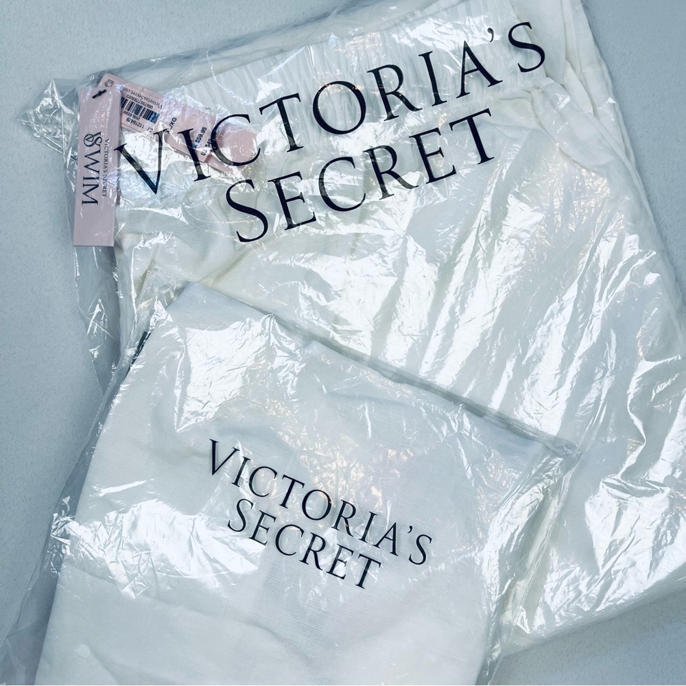 NWT Victoria’s Secret Linen Cropped Top and Beach Pant Set - Picture 10 of 11